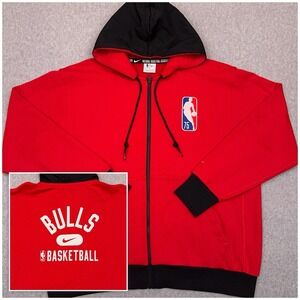 Nike 75th Anniversary‎ Chicago Bulls Courtside Hoodie Men's XXL Red NBA DB2185
